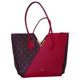 Louis Vuitton-LOUIS VUITTON KIMONO BAG MM MONOGRAM RED LEATHER-Multiple colors