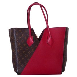 Louis Vuitton-LOUIS VUITTON SAC KIMONO MM MONOGRAM CUIR ROUGE-Multicolore