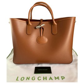 Longchamp-Bolsa Longchamp Roseau S em camelo-Outro