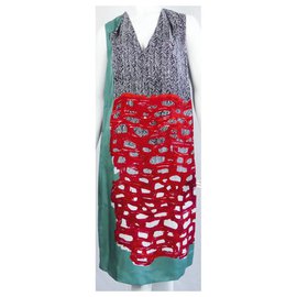 Balenciaga-BALENCIAGA sleeveless dress in silk T 40-Multiple colors