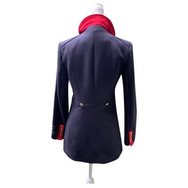 Zara-Coats, Outerwear-Navy blue