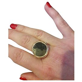 Anello Disc Ginette NY in oro rosa e pirite D'oro