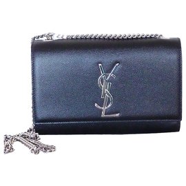 Saint Laurent-SAINT LAURENT NEW KATE KLEINE LEDERTASCHE SCHWARZER SAMEN-Schwarz