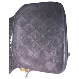Autre Marque-Black Chanel shoulder bag-Black