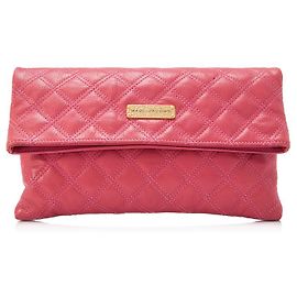 Marc Jacobs Pink Quilted Leather Eugenie Clutch Bag Pink