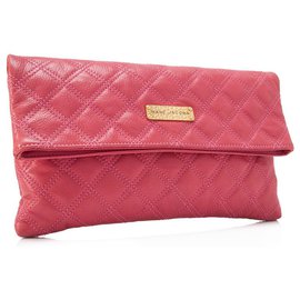 Marc Jacobs-Marc Jacobs Pink Quilted Leather Eugenie Clutch Bag-Pink