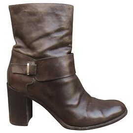 Sartore leather ankle boots dark brown size 40 Dark brown