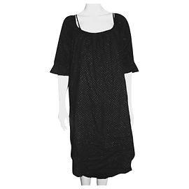 Paul & Joe dress grey cotton with silver star pattern Silvery Dark grey