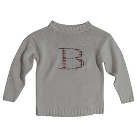 Burberry Pullover Weiß Mehrfarben