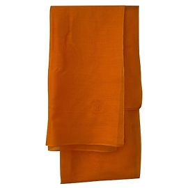 Sciarpa Hermès Plume seta e cashmere arancione Arancione