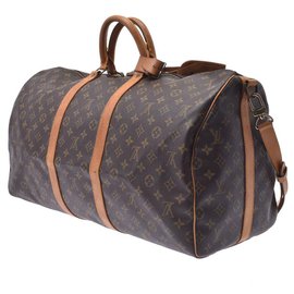 Louis Vuitton-Louis Vuitton Monogram Keepall Bandouliere 55-Braun