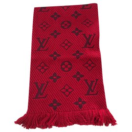 Louis Vuitton-Lenço Louis Vuitton Logomania vermelho-Vermelho