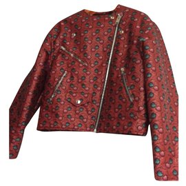 Isabel Marant-Jackets-Red,Dark brown