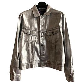 Ralph Lauren Bemalte Jeansjacke Silber