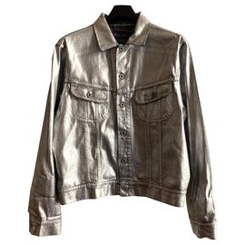 Ralph Lauren-Painted denim jacket-Silvery