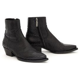 Saint Laurent-LUKAS BLACK PYTHON FR38-Black