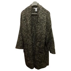 Diane Von Furstenberg-DvF Malia cardigan coat-Black,Beige