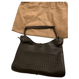 Bolso de cuero Bottega Veneta Marrón oscuro