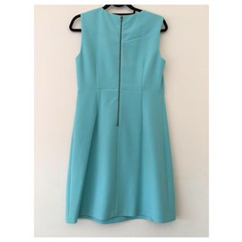 Diane Von Furstenberg-DvF Carrie shift dress-Turquoise