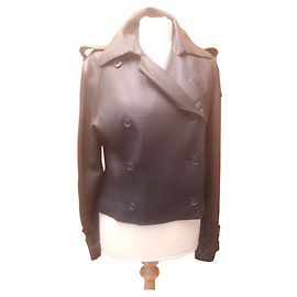 Hermès Blouson perfecto cuir HERMES Noir