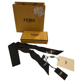 Fendi-Silk scarves-Black
