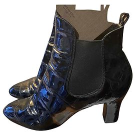 Louis Vuitton Stiefeletten Schwarz Aalleder Schwarz
