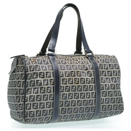 Fendi-Fendi Zucca Canvas-Grey