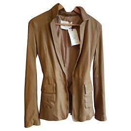 Day Birger & Mikkelsen Leder und Wolljacke Khaki Khaki