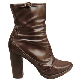 Mulberry-bottines Jonathan Kelsey for Mulberry p 39-Chocolat