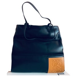 Loewe-Loewe Anagram leather tote-Black