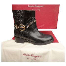Salvatore ferragamo Nolas p botas 36,5 Negro