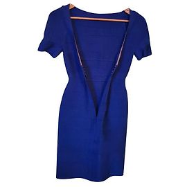 Robe de soirée Herve Leger bleue Bleu