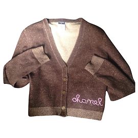 Chanel Cashmere Cardigan Brown Brown