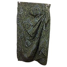 Escada Vintage Wickelrock Grün Khaki