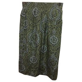 Escada-Vintage wrap style skirt-Green,Khaki