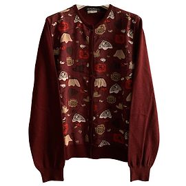 Salvatore Ferragamo Strickjacke aus burgunderfarbener Wolle Bordeaux