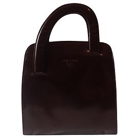 Prada Handtasche Schokolade Lackleder Schokolade