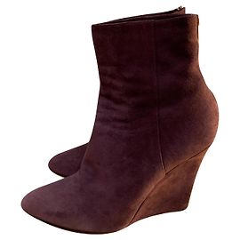 Bottines Jimmy Choo en daim violet à talon compensé 38 Violet