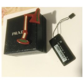 Prada-Large brooch by Prada-Multiple colors,Dark red