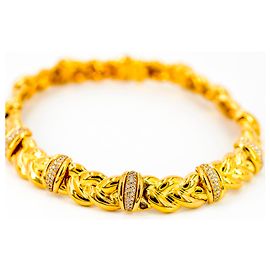 Colar trançado de ouro amarelo e diamantes O.J. Perrin Dourado