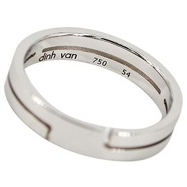 Dinh Van Seventies Ring Weißgold Größe 54 Silber