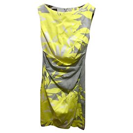Autre Marque Patterned summer dress White Grey Yellow