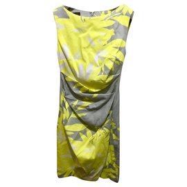 Autre Marque-Patterned summer dress-White,Grey,Yellow