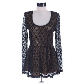 Catherine Malandrino X Design Nation Lace Top Black Black