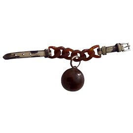 Bracelet Prada en cuir et écaille Autre