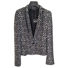 The Kooples Sport Giacca leopardata Nero Grigio Crudo