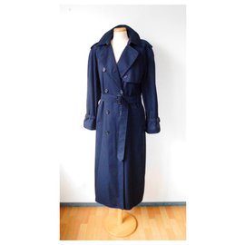 Burberry-Trench coat azul marinho com forro removível-Azul marinho