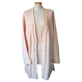 Weekend Max Mara Pastell Pfirsich Cable Knit Oversize Cardigan Cardi Coat Angeln