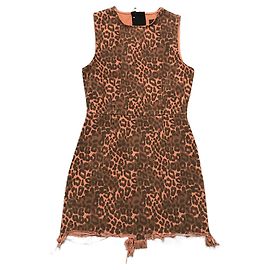 Alexander Wang Dress T Leopard Pattern Brown Black Cotton Brown Black
