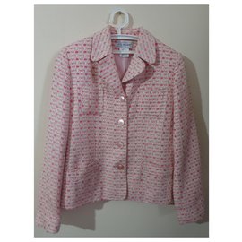 Vintage-Jacken-Pink,Weiß